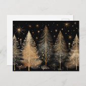 Festive and elegant Christmas Tree Greeting Card ポストカード (正面/裏面)