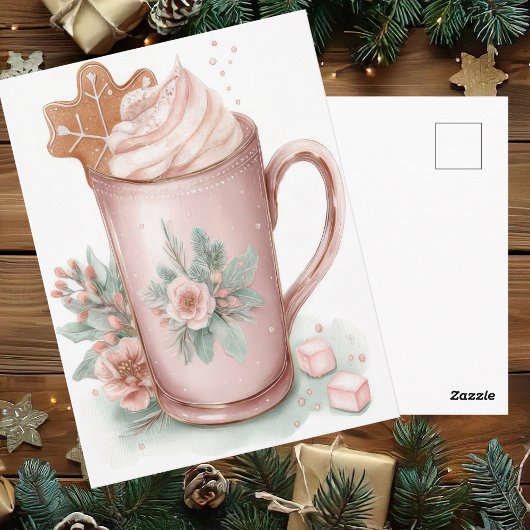 Festive and elegant Pastel Christmas Mug ポストカード