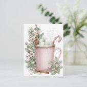 Festive and elegant Pastel Christmas Mug ポストカード (スタンド正面)