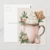 Festive and elegant Pastel Christmas Mugs ポストカード (正面/裏面)