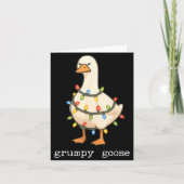 Festive And Mpy Goose Santa Hat Xmas Light Matchin カード (正面)