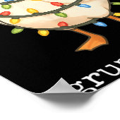 Festive And Mpy Goose Santa Hat Xmas Light Matchin ポスター (角)