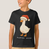 Festive And Mpy Goose Santa Hat Xmas Light Matchin Tシャツ (正面)