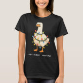 Festive And Mpy Goose Santa Hat Xmas Light Matchin Tシャツ (正面)