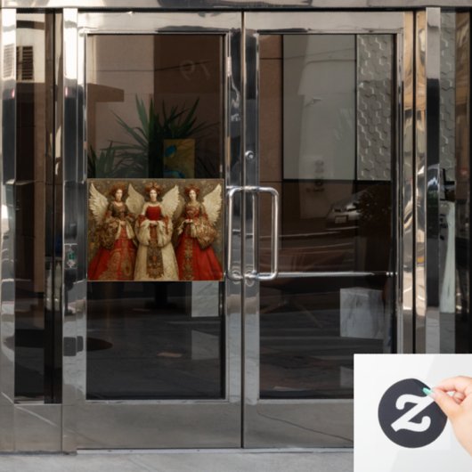 Festive Angels ウィンドウサイン (オフィスドア)