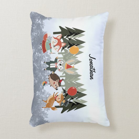 Festive animals アクセントクッション (正面(垂直))