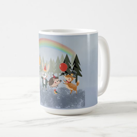 Festive animals コーヒーマグカップ (正面右)