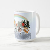 Festive animals コーヒーマグカップ (正面右)