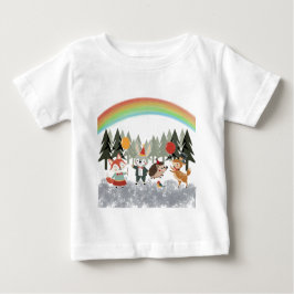 Festive animals ベビーTシャツ