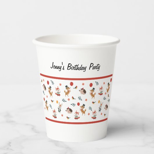 Festive animals  紙コップ (正面)