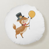 Festive animals - Fawn ラウンドクッション (裏面)