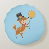 Festive animals - Fawn ラウンドクッション (裏面)