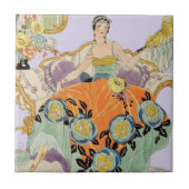 Festive Art Deco Lady タイル (正面)