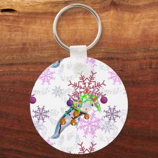 Festive Axlotl キーホルダー (正面)