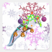 Festive Axlotl スクエアシール (正面)