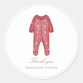 Festive Baby Boy Shower Sticker ラウンドシール