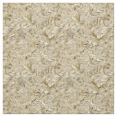 Festive beige gold tooled leather ファブリック (見本)