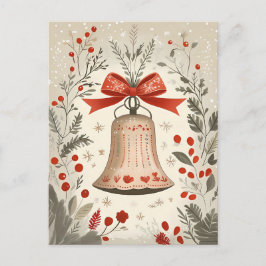 Festive Bell Christmas Greeting ポストカード