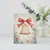 Festive Bell Christmas Greeting ポストカード (スタンド正面)