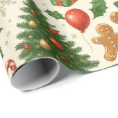 Festive Birthday Christmas ラッピングペーパー (ロールコーナー)