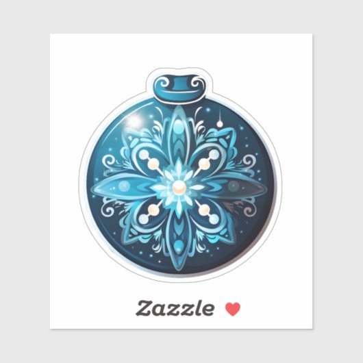 Festive Blue Sticker for Christmas シール (シート)