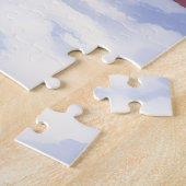 Festive Boston Terrier Christmas Art ジグソーパズル (側面)