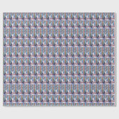 Festive Boston Terrier Christmas Art ラッピングペーパー (フラット)