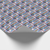 Festive Boston Terrier Christmas Art ラッピングペーパー (角)