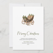 Festive Botanical Custom Christmas Greeting Card シーズンカード (正面)