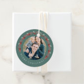 Festive Botanical Wreath Photo Christmas フェイバータグ (インサイチュ)