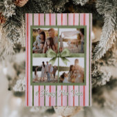 Festive Bow Photo Christmas Cards シーズンカード