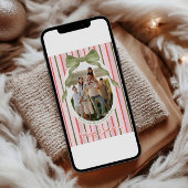 Festive Bow Photo Christmas Cards シーズンカード