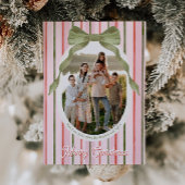 Festive Bow Photo Christmas Cards シーズンカード