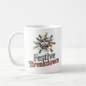 Festive Breakdown | もつれたイルミネーションのホリデーハプニング コーヒーマグカップ (左)