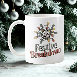 Festive Breakdown | Tangled Lights Holiday Humor   コーヒーマグカップ