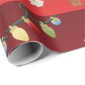 Festive Burgundy Christmas Wrapping Paper ラッピングペーパー (ロールコーナー)