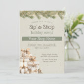 Festive business Holiday Event marketing 招待状 (スタンド正面)