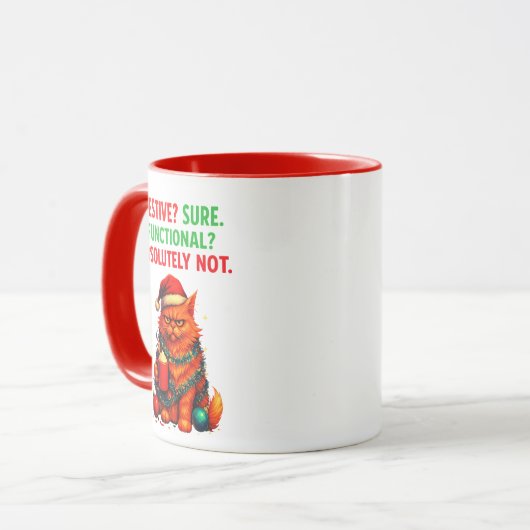 Festive but Over It Mug マグカップ (正面左)