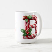 Festive Candy Cane Letter コーヒーマグカップ (正面右)