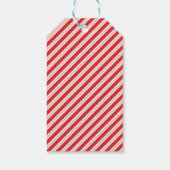 Festive Candy Cane Striped Christmas Red White ギフトタグ (裏面)