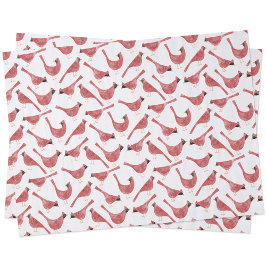 Festive Cardinal Bird Watercolor 薄葉紙