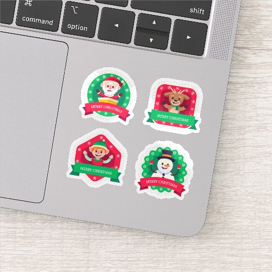 Festive cartoon christmas sticker collection  シール (詳細)