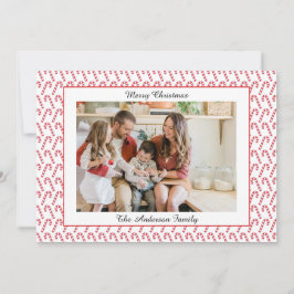 Festive Casual Merry Christmas Photo Card シーズンカード
