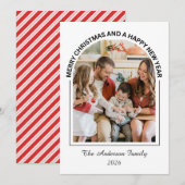 Festive Casual Merry Christmas Photo Card シーズンカード (正面/裏面)