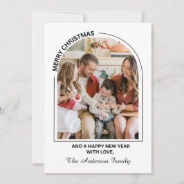 Festive Casual Merry Christmas Photo Card シーズンカード