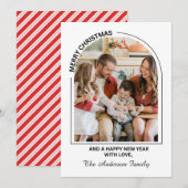 Festive Casual Merry Christmas Photo Card シーズンカード (正面/裏面)