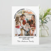 Festive Casual Merry Christmas Photo Card シーズンカード (スタンド正面)
