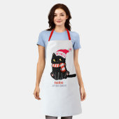 Festive Cat Apron  エプロン (着用した状態)