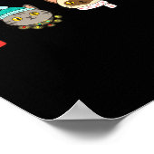 Festive Cat Lineup, Holiday Cat Art Cat Lovers, Ca ポスター (角)