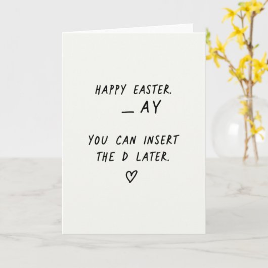 Festive Cheeky Message Card カード (黄色い花)